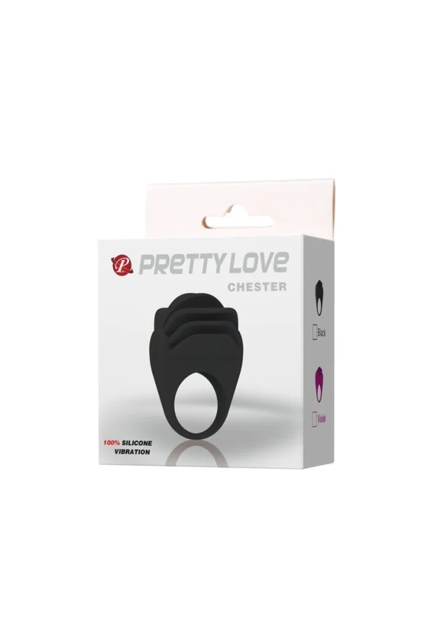 Chester Schwarzer Vibratorring von Pretty Love Male kaufen - Fesselliebe