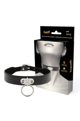 Halskette aus Veganem Leder Fetisch-Accessoire von Coquette Accessories kaufen | Fesselliebe