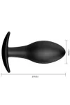 Anal Plug Silikonanker 8.5 cm Schwarz von Pretty Love Bottom