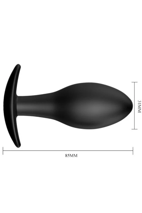 Anal Plug Silikonanker 8.5 cm Schwarz von Pretty Love Bottom