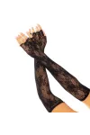 LEG AVENUE - FLORAL NETWORK FINGERLOSE HANDSCHUHE SCHWARZ kaufen - Fesselliebe