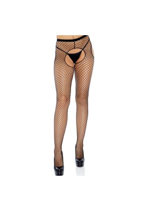 Schwarze Netzstrümpfe ohne Schritt von Leg Avenue Hosiery kaufen | Fesselliebe