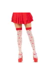 Pilz Hohe Socken Rot/Weiss von Leg Avenue Hosiery