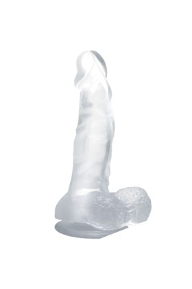 Realistischer Dildo mit Saugnapf und Hoden 16.7 cm Transparent von Baile Dildos kaufen | Fesselliebe
