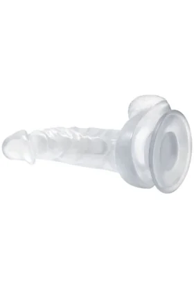 Realistischer Dildo mit Saugnapf und Hoden 16.7 cm Transparent von Baile Dildos