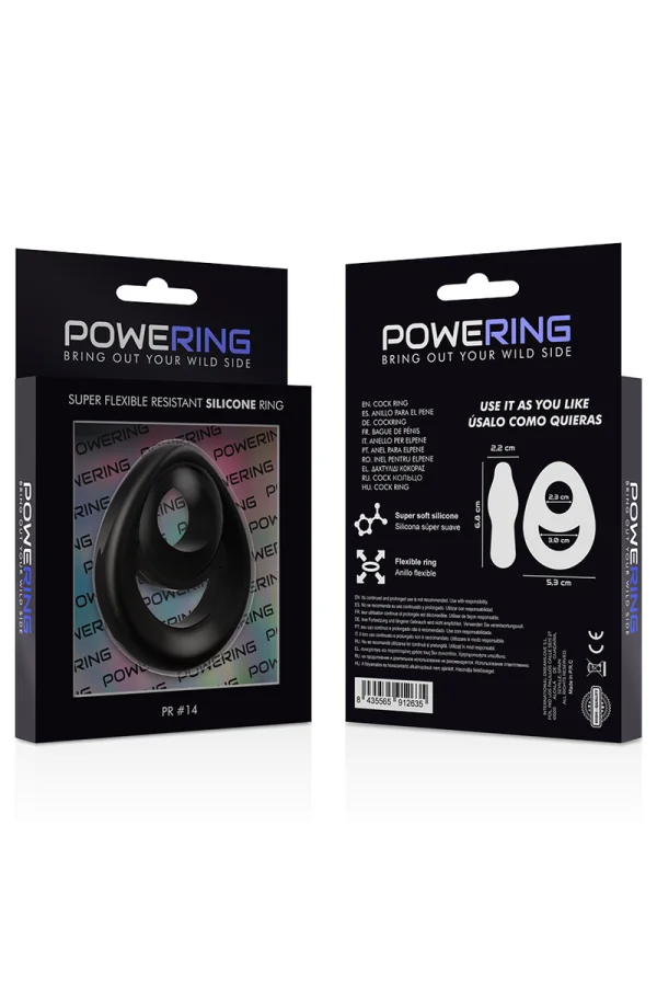 Super Flexibel Beständiger Ring Pr14 Doppelschwarz von Powering kaufen - Fesselliebe