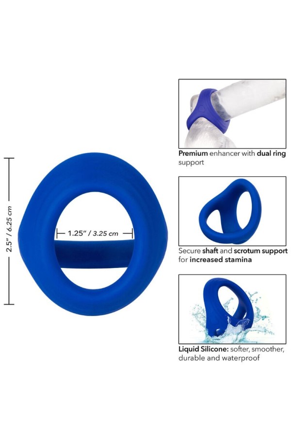 Admiral Cock Ball Dual Ring Blau von Calexotics kaufen | Fesselliebe