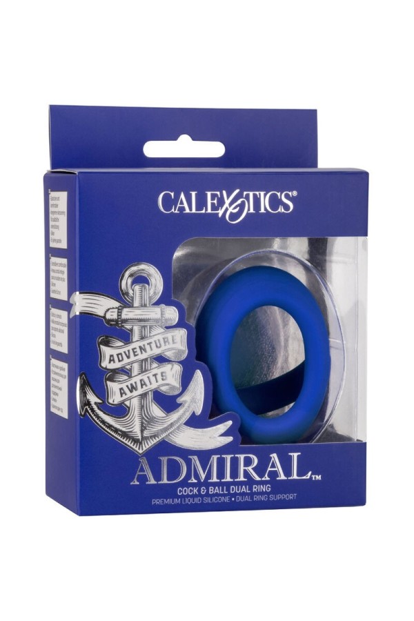 Admiral Cock Ball Dual Ring Blau von Calexotics kaufen | Fesselliebe