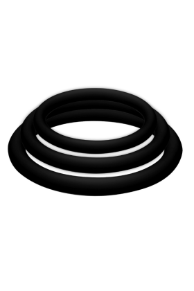 Plus 3 Schwarze Ringe Satz - S, M, L von Joydivision Potenzduo kaufen | Fesselliebe