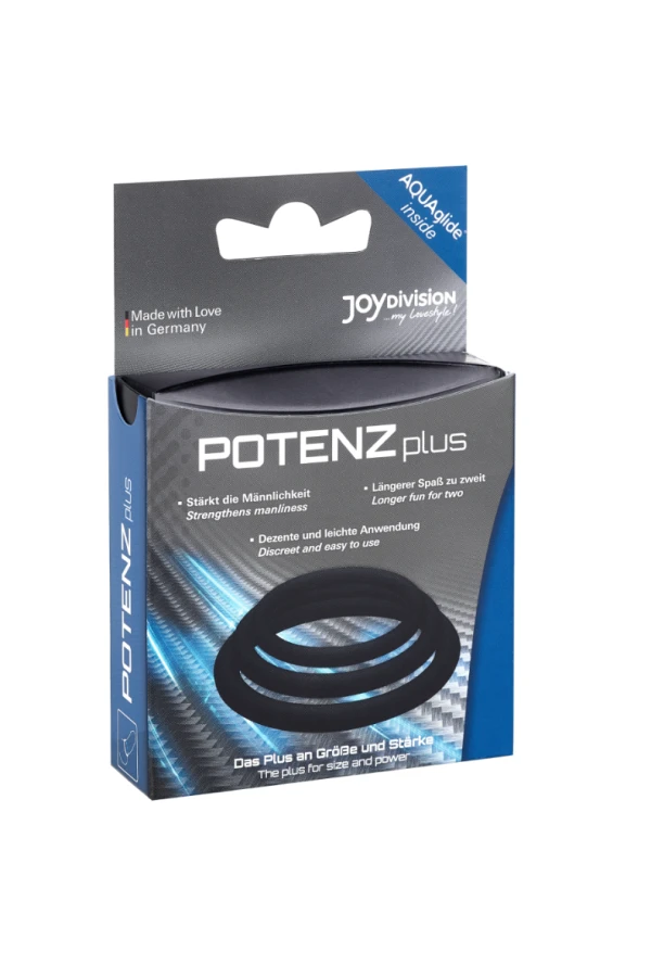 Plus 3 Schwarze Ringe Satz - S, M, L von Joydivision Potenzduo