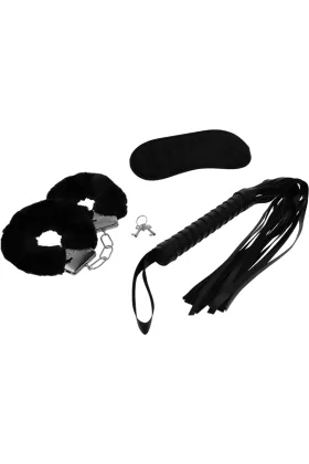 Fetish Erotikspielset 1 mit Handschellen, Blindmaske und Peitsche von Intense Fetish