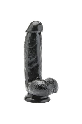Dildo 12 cm mit Hoden Schwarz von Get Real kaufen | Fesselliebe