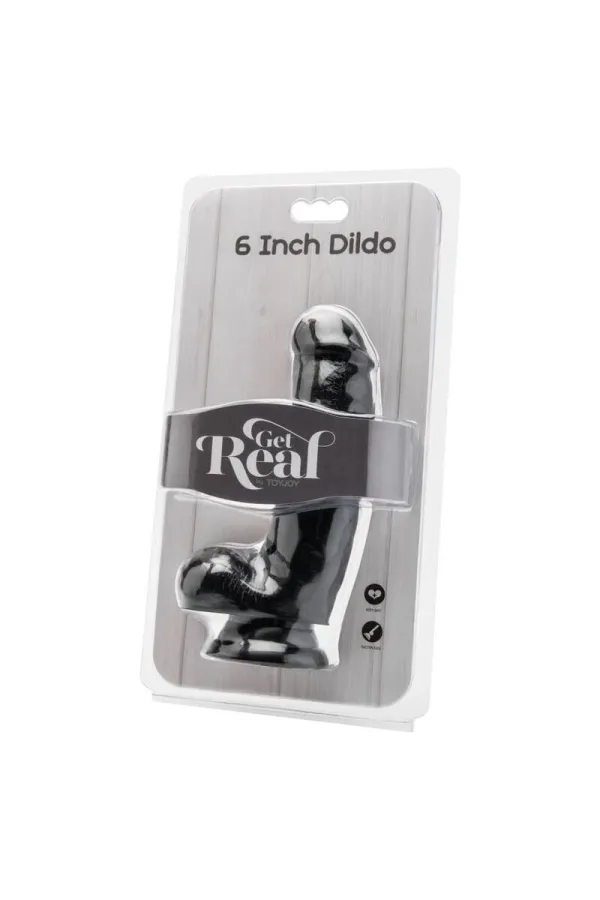 Dildo 12 Cm mit Kugeln Schwarz von Get Real kaufen - Fesselliebe