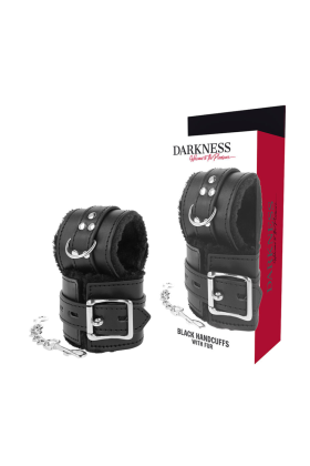 Schwarz Gefütterte Bdsm-Handschellen von Darkness Bondage kaufen | Fesselliebe