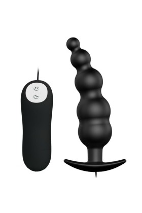 Analplug aus Silikon Extra Stimulation und 12 Vibrationsmodi Schwarz von Pretty Love Bottom kaufen | Fesselliebe