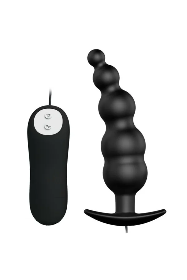 Analplug Aus Silikon Extra Stimulation und 12 Vibrationsmodi Schwarz von Pretty Love Bottom kaufen - Fesselliebe