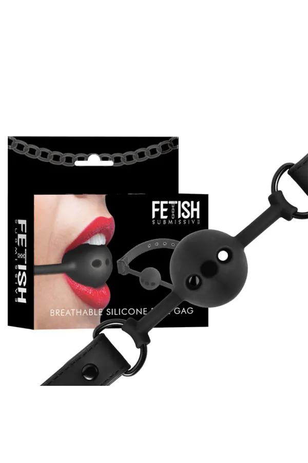 Atmungsaktiver Ballgag Aus Silikon von Fetish Submissive Bondage kaufen - Fesselliebe