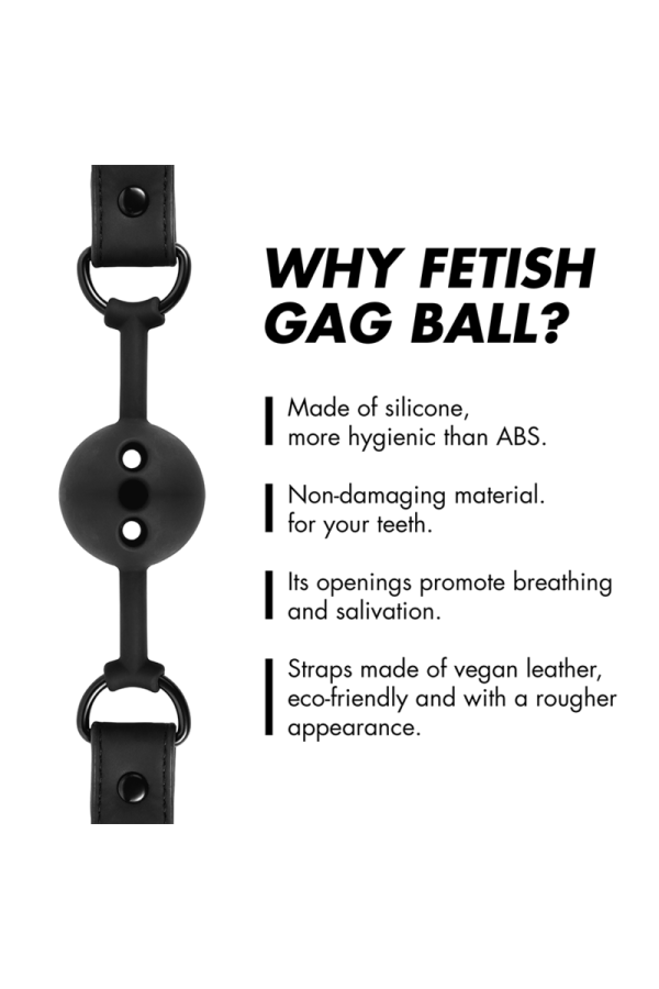 Atmungsaktiver Ballknopf aus Silikon von Fetish Submissive Bondage kaufen | Fesselliebe