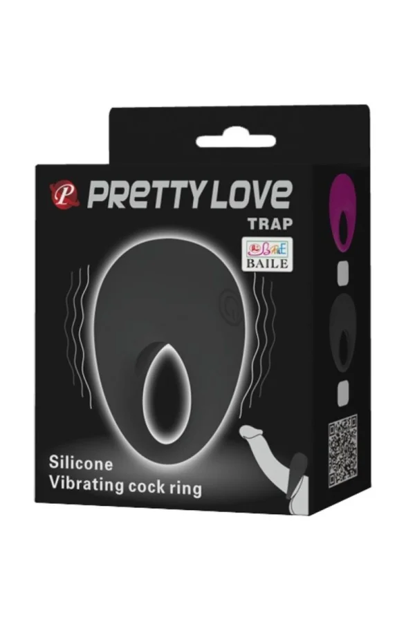 Trap Vibratorring Schwarz von Pretty Love Male kaufen - Fesselliebe