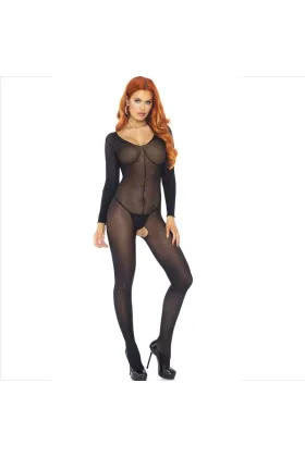 Bodystocking Langarm Schwarz von Leg Avenue Bodystockings