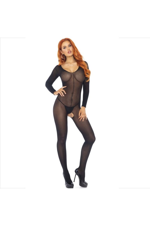 Bodystocking Langarm Schwarz von Leg Avenue Bodystockings kaufen | Fesselliebe