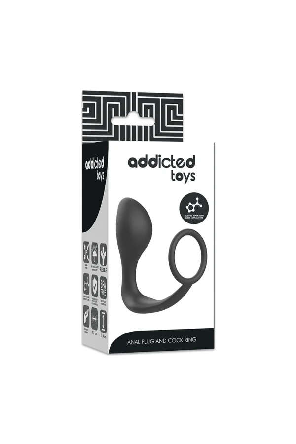 Analplug mit Schwarzem Silikonring von Addicted Toys kaufen - Fesselliebe