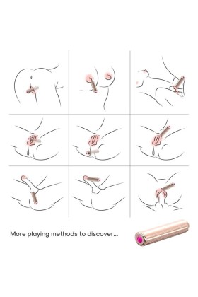 Gespannungskopf-Vibrator-Kugel Golden 2 cm X 8.8 cm von Armony Stimulators kaufen | Fesselliebe