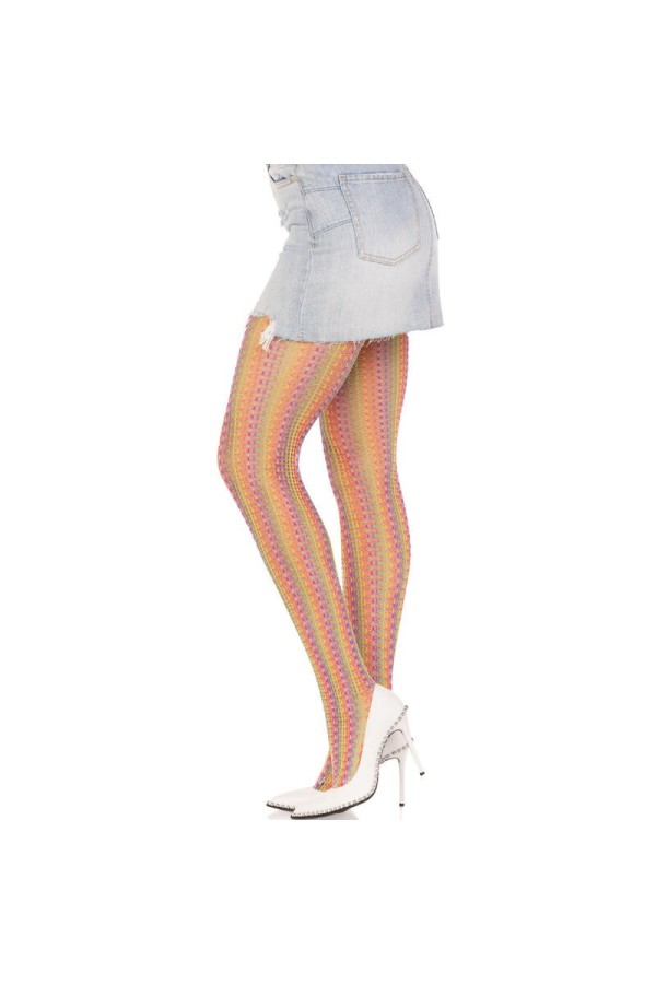 Mehrfarbige Häkelstrümpfe von Leg Avenue Hosiery kaufen | Fesselliebe