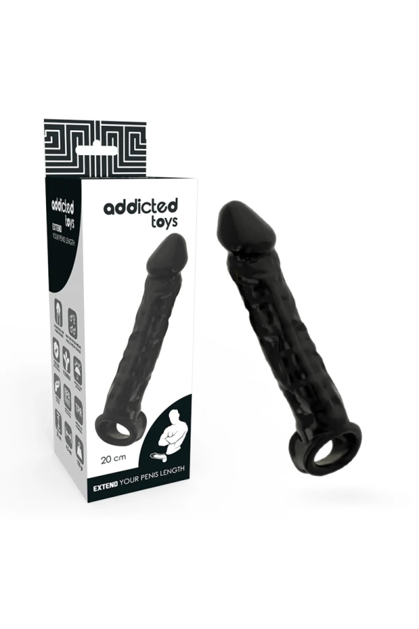 Dildo-Verlngerung Schwarz von Addicted Toys