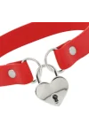 Handgefertigtes Halsband Keys Heart - Rot von Coquette Accessories kaufen - Fesselliebe