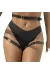 LEDER TAILLE UND BEIN HARNESS SCHWARZ ONE SIZE VON SUBBLIME