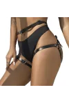 Leder Taille und Bein Harness Schwarz One Size (S-L) von Subblime Fetish