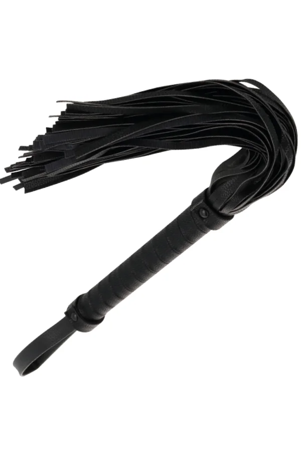 Schwarz Flogger 42cm Kunstleder von Darkness Sensations kaufen - Fesselliebe