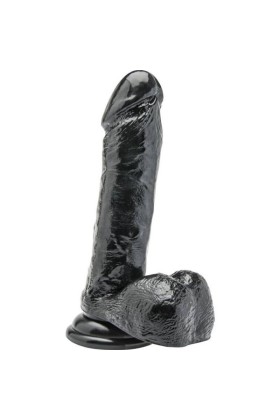 Dildo 18 cm mit Schwarzen Eieren von Get Real kaufen | Fesselliebe