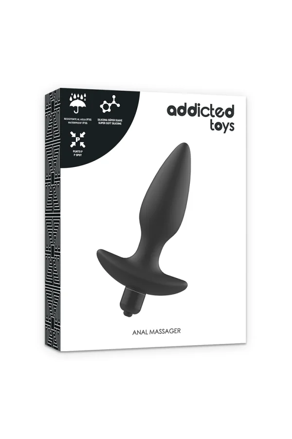 Massagerät Analplug mit Vibration Schwarz von Addicted Toys kaufen - Fesselliebe