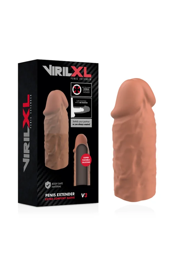 Penis Verlängerung Extra Komfort Hülle V3 Braun von Virilxl kaufen - Fesselliebe