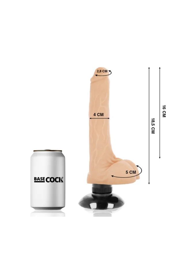 Realistischer Vibrator und Penishülle 2in1 Hautfarben 18.5cm von Basecock kaufen - Fesselliebe