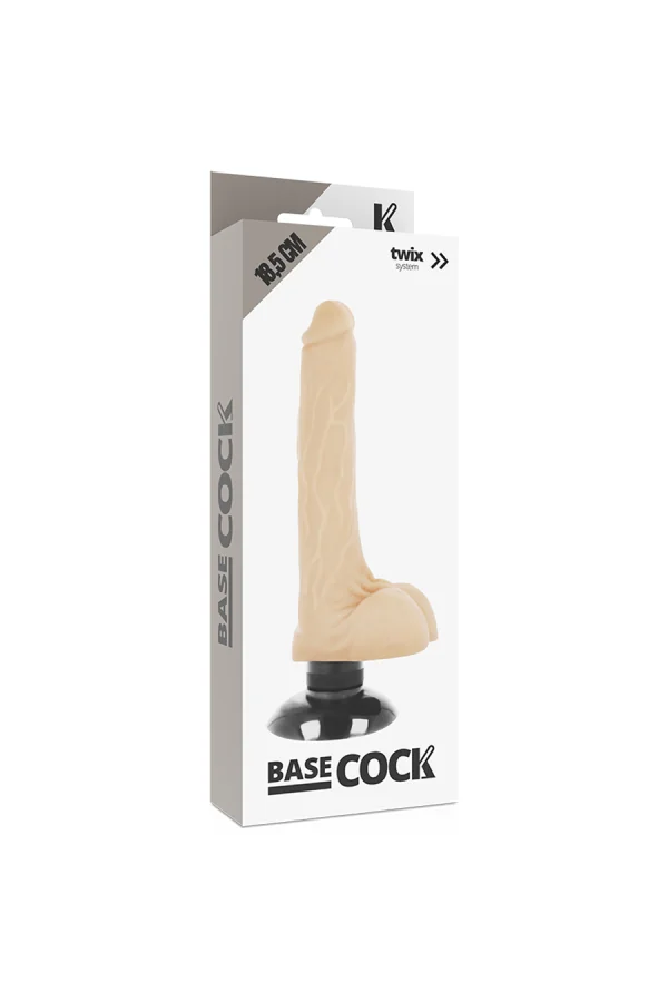 Realistischer Vibrator und Penishülle 2in1 Hautfarben 18.5cm von Basecock kaufen - Fesselliebe