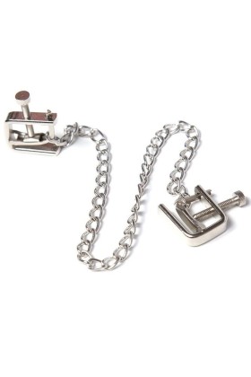 Metallschraubenklemmen mit Kette von Ohmama Fetish kaufen | Fesselliebe