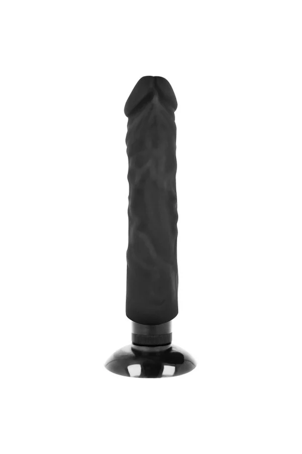 Realistischer Vibrator 2-1 Schwarz 20cm von Basecock kaufen - Fesselliebe