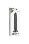 Realistischer Vibrator 2-1 Schwarz 20cm von Basecock kaufen - Fesselliebe