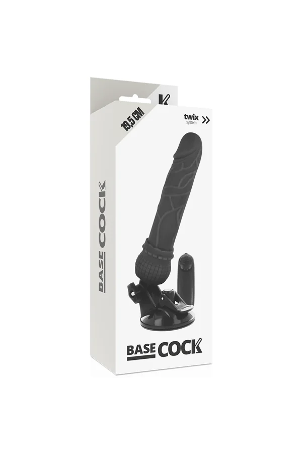 Realistischer Vibrator Fernsteuerbar Schwarz 19.5cm von Basecock kaufen - Fesselliebe