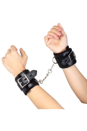 Schwarze Bondage-Handschellen Bdsm-Kollektion von Secretplay 100% Fetish kaufen | Fesselliebe