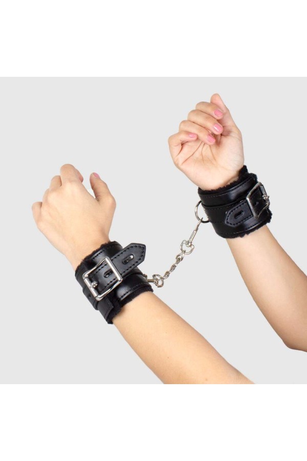 Schwarze Bondage-Handschellen Bdsm-Kollektion von Secretplay 100% Fetish kaufen | Fesselliebe