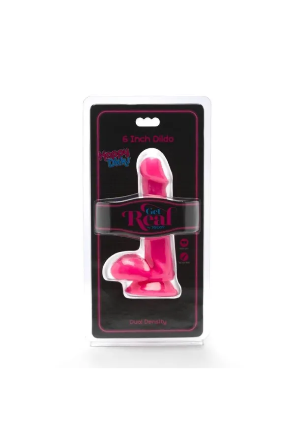 Happy Dicks Dildo 12 cm mit Hoden rosa von Get Real kaufen - Fesselliebe