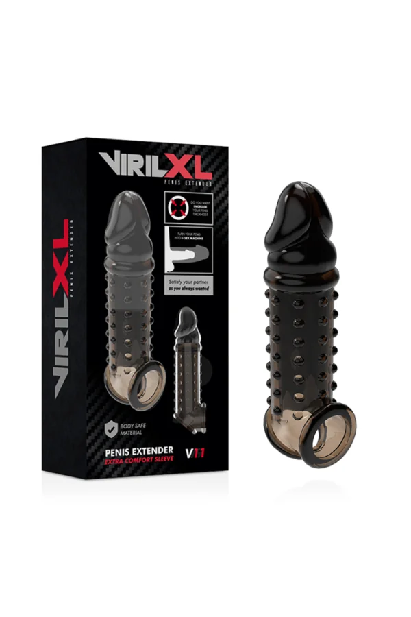 Penis Verlängerung Extra Komfort Hülle V11 Schwarz von Virilxl kaufen - Fesselliebe