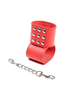 Rote Handschellen mit Schnappverschluss von Ohmama Fetish kaufen | Fesselliebe