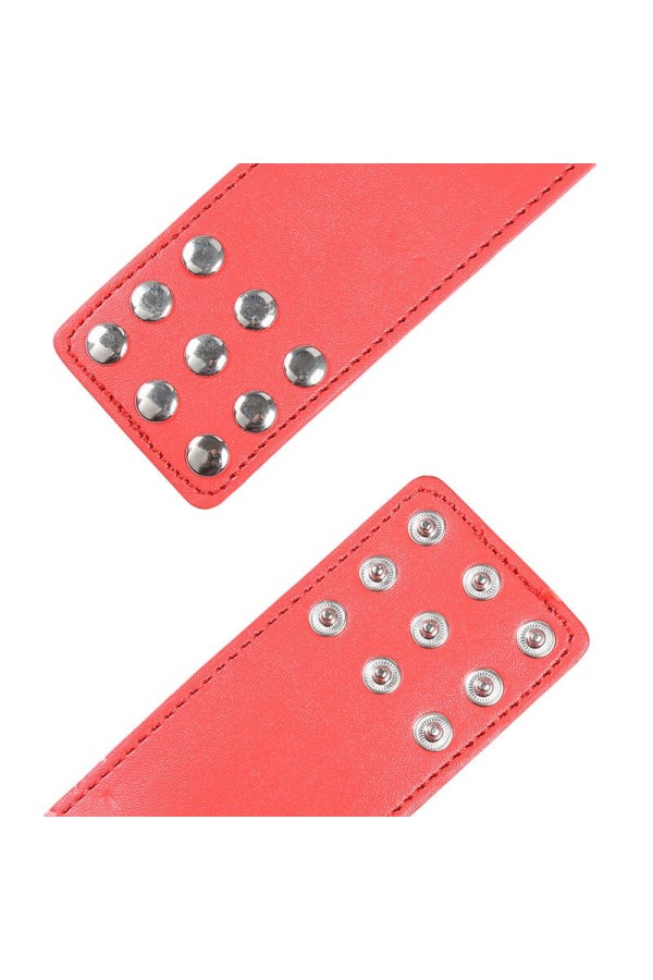 Rote Handschellen mit Schnappverschluss von Ohmama Fetish kaufen | Fesselliebe