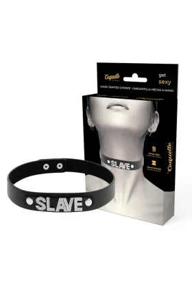 Sklaven-Halsband aus Veganem Leder von Coquette Accessories