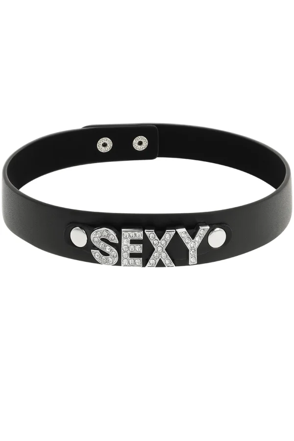 Handgefertigtes Halsband Vegan Kunstleder - Sexy von Coquette Accessories kaufen - Fesselliebe